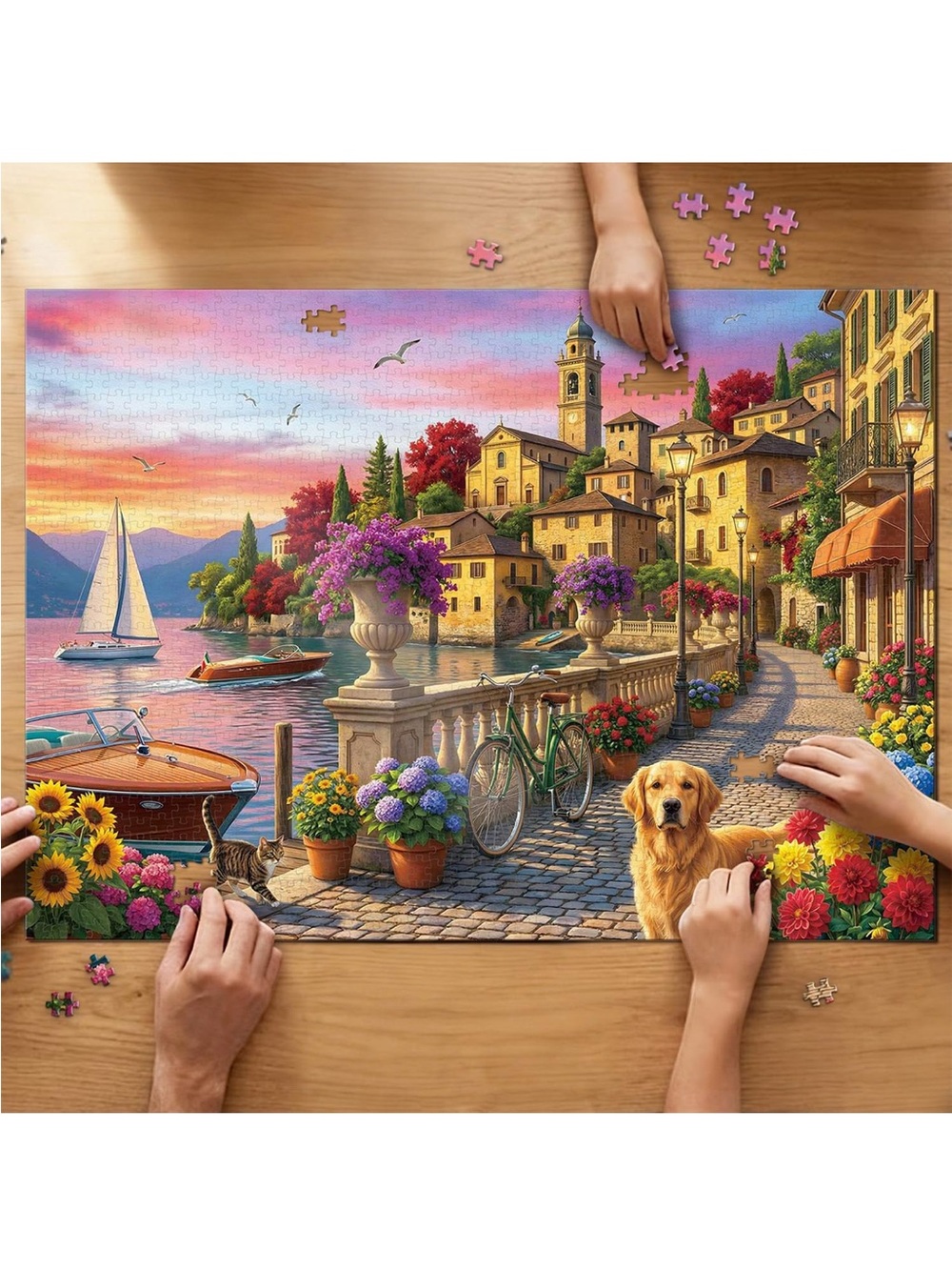 Lakeside Village Jigsaw Puzzle — 1000 piece Puzzle